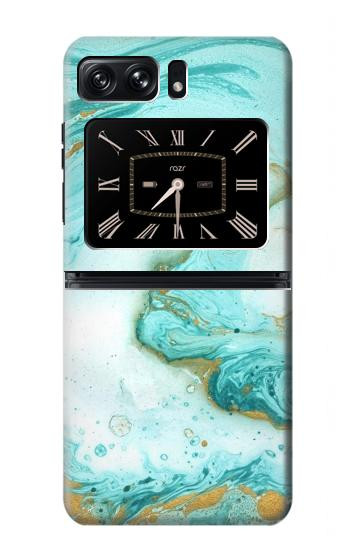 W3399 Green Marble Graphic Print Case Cover Custodia e Flip Case per Motorola Moto Razr 2022