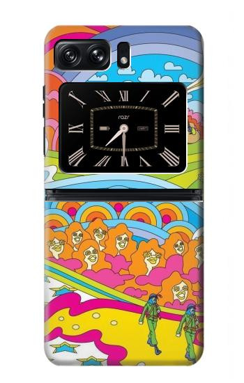W3407 Hippie Art Case Cover Custodia e Flip Case per Motorola Moto Razr 2022
