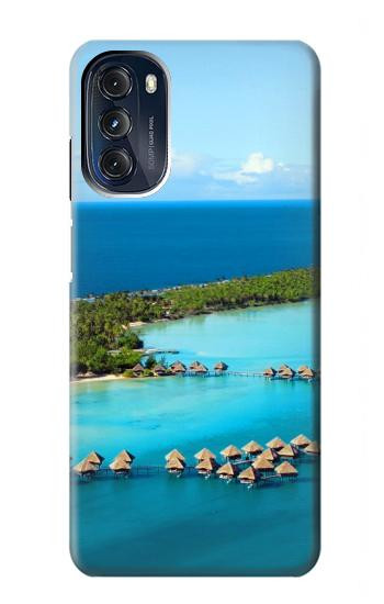 W0844 Bora Bora Island Case Cover Custodia e Flip Case per Motorola Moto G 5G (2023)