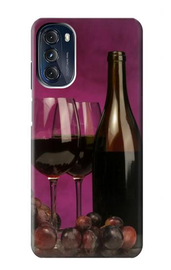 W0910 Red Wine Case Cover Custodia e Flip Case per Motorola Moto G 5G (2023)