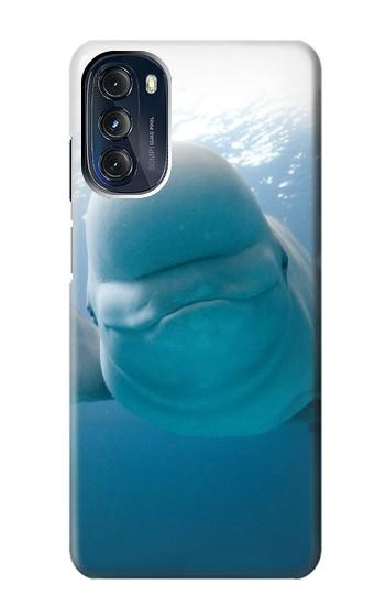 W1801 Beluga Whale Smile Whale Case Cover Custodia e Flip Case per Motorola Moto G 5G (2023)