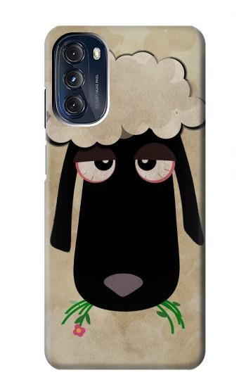 W2826 Cute Cartoon Unsleep Black Sheep Case Cover Custodia e Flip Case per Motorola Moto G 5G (2023)