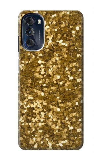 W3388 Gold Glitter Graphic Print Case Cover Custodia e Flip Case per Motorola Moto G 5G (2023)