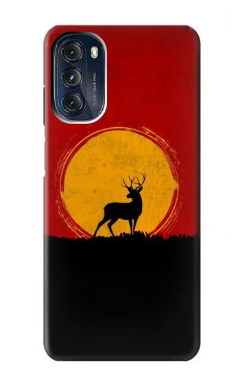 W3513 Deer Sunset Case Cover Custodia e Flip Case per Motorola Moto G 5G (2023)