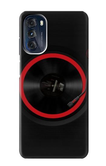 W3531 Spinning Record Player Case Cover Custodia e Flip Case per Motorola Moto G 5G (2023)