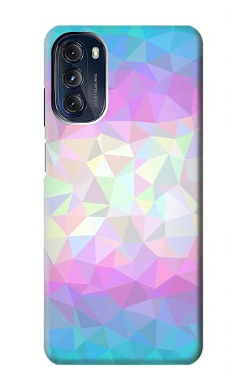 W3747 Trans Flag Polygon Case Cover Custodia e Flip Case per Motorola Moto G 5G (2023)