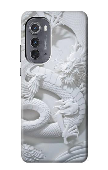 W0386 Dragon Carving Case Cover Custodia e Flip Case per Motorola Edge (2022)