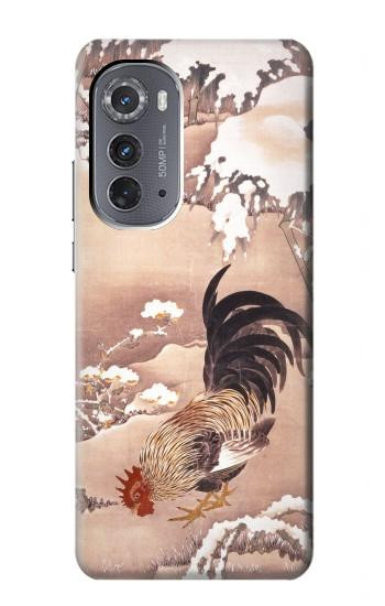 W1332 Ito Jakuchu Rooster Case Cover Custodia e Flip Case per Motorola Edge (2022)