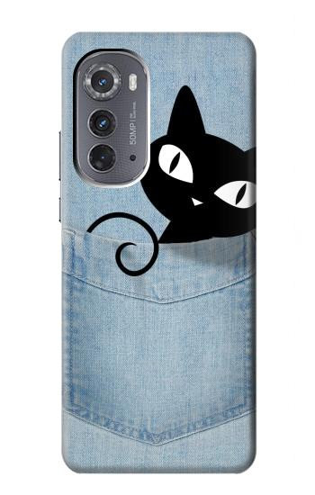 W2641 Pocket Black Cat Case Cover Custodia e Flip Case per Motorola Edge (2022)