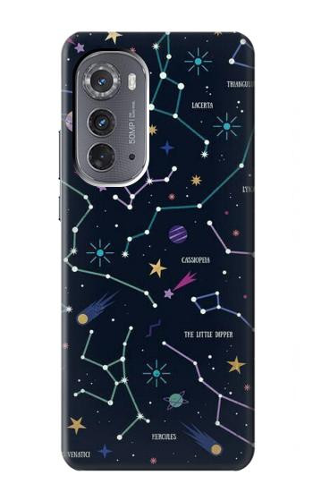 W3220 Star Map Zodiac Constellations Case Cover Custodia e Flip Case per Motorola Edge (2022)