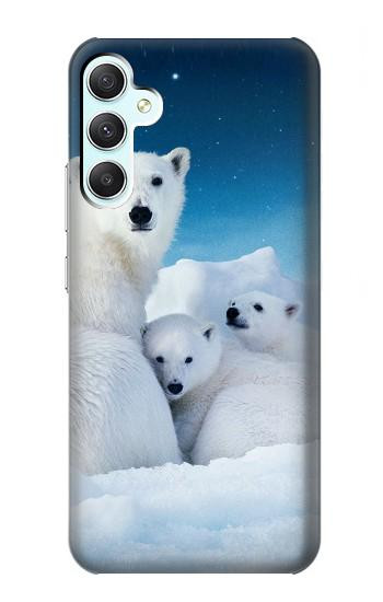 W0285 Polar Bear Family Arctic Case Cover Custodia e Flip Case per Samsung Galaxy A34 5G