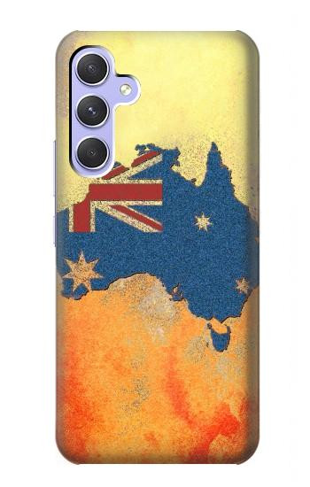 W2494 Australia Flag Map Rock Texture Case Cover Custodia e Flip Case per Samsung Galaxy A54 5G