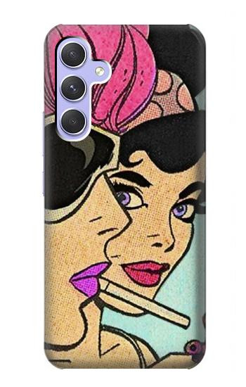 W3171 Girls Pop Art Case Cover Custodia e Flip Case per Samsung Galaxy A54 5G