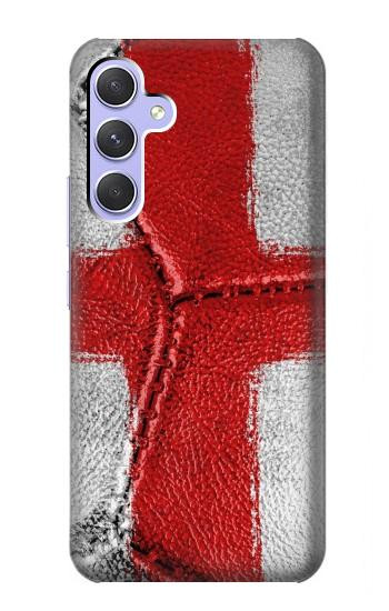 W3316 England Flag Vintage Football Graphic Case Cover Custodia e Flip Case per Samsung Galaxy A54 5G