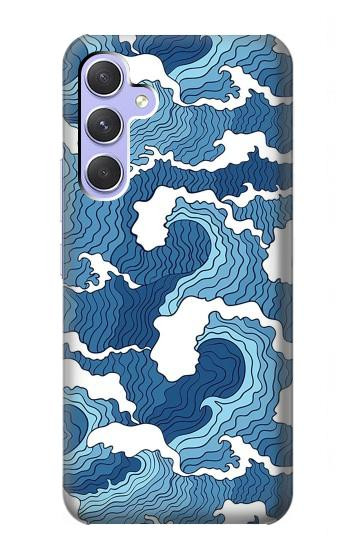W3751 Wave Pattern Case Cover Custodia e Flip Case per Samsung Galaxy A54 5G