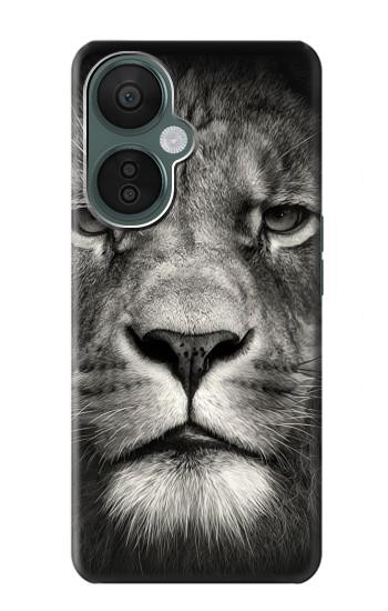 W1352 Lion Face Case Cover Custodia e Flip Case per OnePlus Nord CE 3 Lite, Nord N30 5G