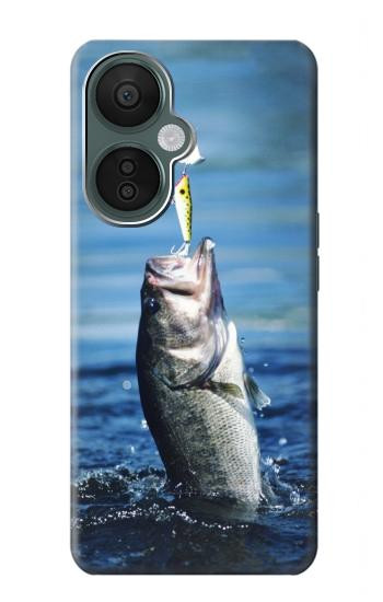 W1594 Bass Fishing Case Cover Custodia e Flip Case per OnePlus Nord CE 3 Lite, Nord N30 5G