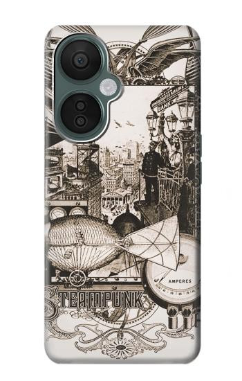 W1681 Steampunk Drawing Case Cover Custodia e Flip Case per OnePlus Nord CE 3 Lite, Nord N30 5G