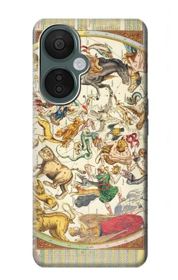 W3145 Antique Constellation Star Sky Map Case Cover Custodia e Flip Case per OnePlus Nord CE 3 Lite, Nord N30 5G