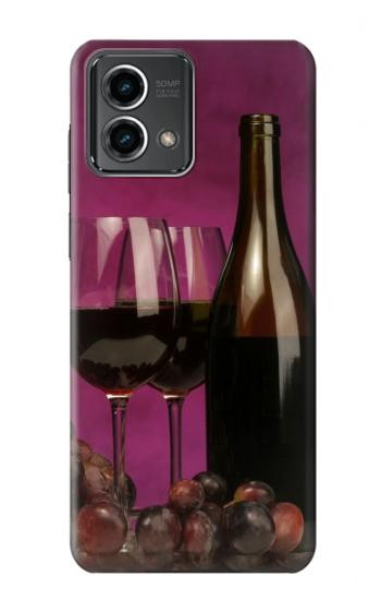 W0910 Red Wine Case Cover Custodia e Flip Case per Motorola Moto G Stylus 5G (2023)