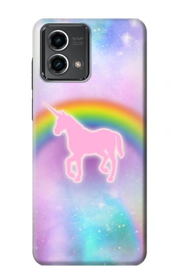 W3070 Rainbow Unicorn Pastel Sky Case Cover Custodia e Flip Case per Motorola Moto G Stylus 5G (2023)