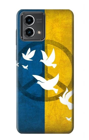 W3857 Peace Dove Ukraine Flag Case Cover Custodia e Flip Case per Motorola Moto G Stylus 5G (2023)