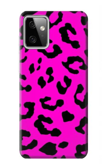 W1850 Pink Leopard Pattern Case Cover Custodia e Flip Case per Motorola Moto G Power (2023) 5G
