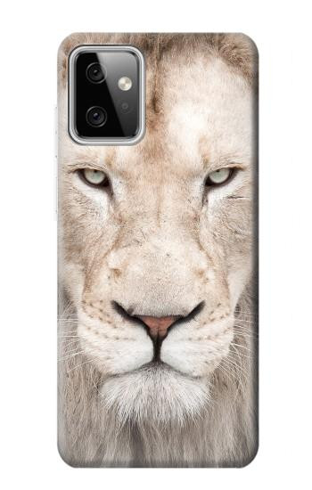W2399 White Lion Face Case Cover Custodia e Flip Case per Motorola Moto G Power (2023) 5G