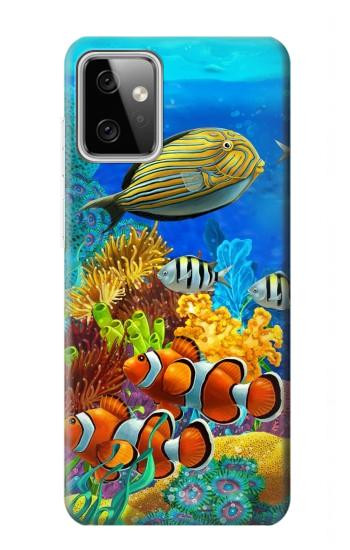 W2568 Sea Seabed Fish Corals Underwater Ocean Case Cover Custodia e Flip Case per Motorola Moto G Power (2023) 5G