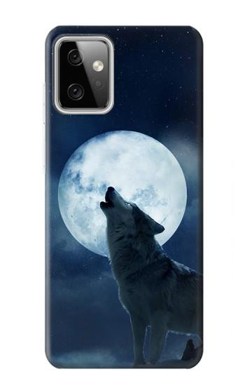 W3693 Grim White Wolf Full Moon Case Cover Custodia e Flip Case per Motorola Moto G Power (2023) 5G