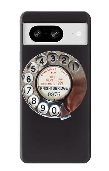 W0059 Retro Rotary Phone Dial On Case Cover Custodia e Flip Case per Google Pixel 8