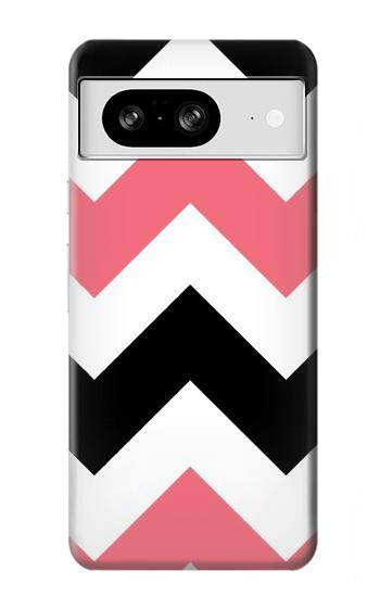 W1849 Pink Black Chevron Zigzag Case Cover Custodia e Flip Case per Google Pixel 8