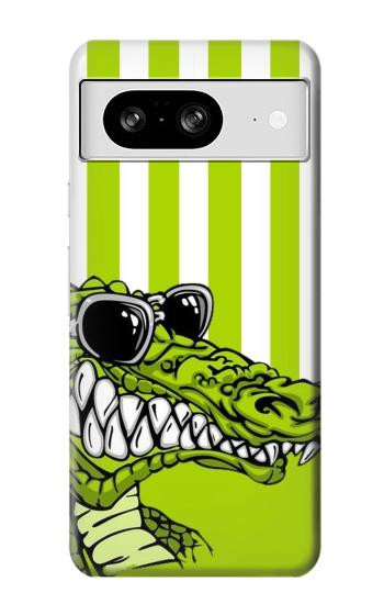 W2323 Funny Green Alligator Crocodile Case Cover Custodia e Flip Case per Google Pixel 8
