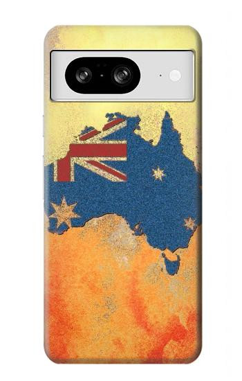 W2494 Australia Flag Map Rock Texture Case Cover Custodia e Flip Case per Google Pixel 8