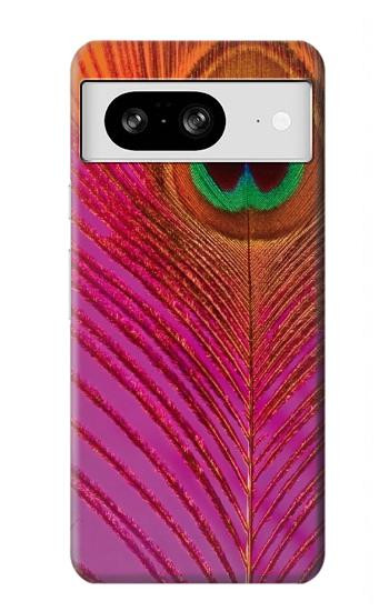 W3201 Pink Peacock Feather Case Cover Custodia e Flip Case per Google Pixel 8