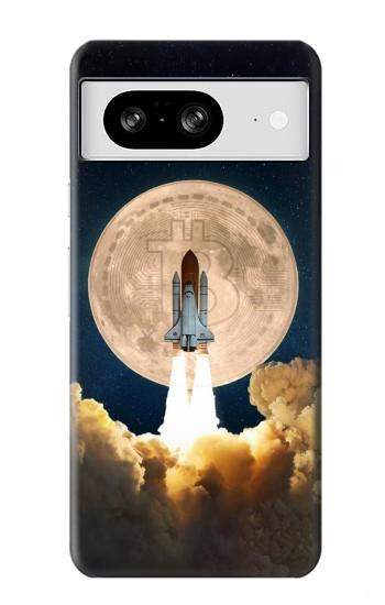 W3859 Bitcoin to the Moon Case Cover Custodia e Flip Case per Google Pixel 8