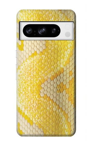 W2713 Yellow Snake Skin Graphic Printed Case Cover Custodia e Flip Case per Google Pixel 8 pro