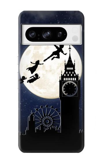 W3249 Peter Pan Fly Full Moon Night Case Cover Custodia e Flip Case per Google Pixel 8 pro