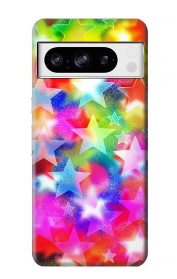 W3292 Colourful Disco Star Case Cover Custodia e Flip Case per Google Pixel 8 pro