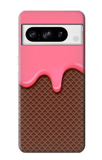 W3754 Strawberry Ice Cream Cone Case Cover Custodia e Flip Case per Google Pixel 8 pro