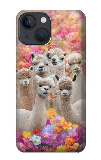W3916 Alpaca Family Baby Alpaca Case Cover Custodia e Flip Case per iPhone 13 mini