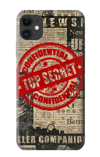 W3937 Text Top Secret Art Vintage Case Cover Custodia e Flip Case per iPhone 11