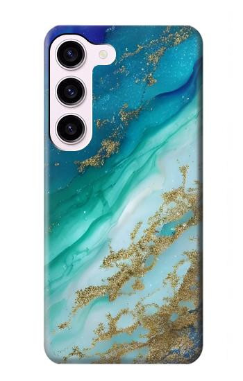 W3920 Abstract Ocean Blue Color Mixed Emerald Case Cover Custodia e Flip Case per Samsung Galaxy S23