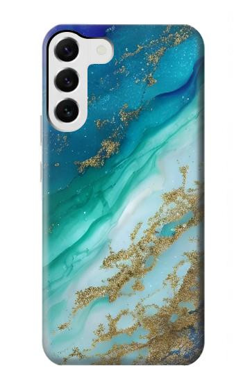 W3920 Abstract Ocean Blue Color Mixed Emerald Case Cover Custodia e Flip Case per Samsung Galaxy S23 Plus