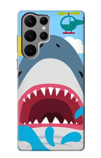 W3947 Shark Helicopter Cartoon Case Cover Custodia e Flip Case per Samsung Galaxy S23 Ultra