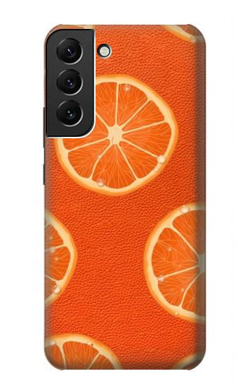 W3946 Seamless Orange Pattern Case Cover Custodia e Flip Case per Samsung Galaxy S22 Plus