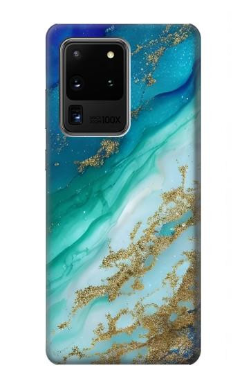 W3920 Abstract Ocean Blue Color Mixed Emerald Case Cover Custodia e Flip Case per Samsung Galaxy S20 Ultra