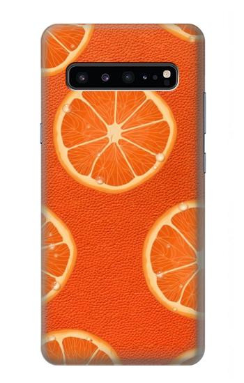 W3946 Seamless Orange Pattern Case Cover Custodia e Flip Case per Samsung Galaxy S10 5G