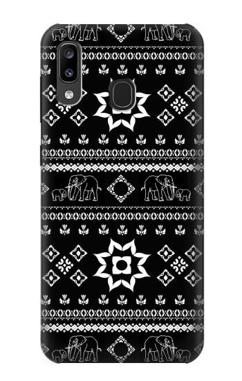 W3932 Elephant Pants Pattern Case Cover Custodia e Flip Case per Samsung Galaxy A20, Galaxy A30