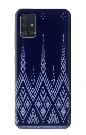 W3950 Textile Thai Blue Pattern Case Cover Custodia e Flip Case per Samsung Galaxy A51 5G